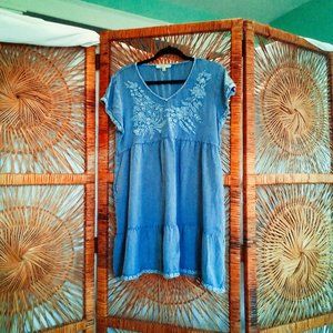 Tunic Top Embroidered Dress